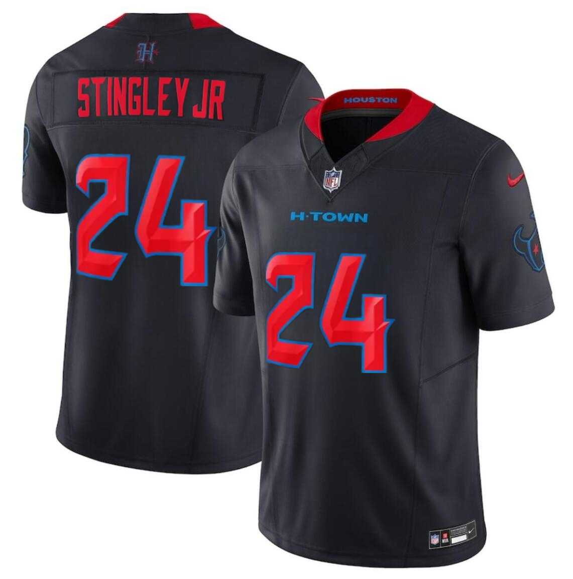 Mens Houston Texans #24 Derek Stingley Jr. Navy 2024 2nd Alternate F.U.S.E Vapor Football Stitched Jersey Dzhi->houston texans->NFL Jersey